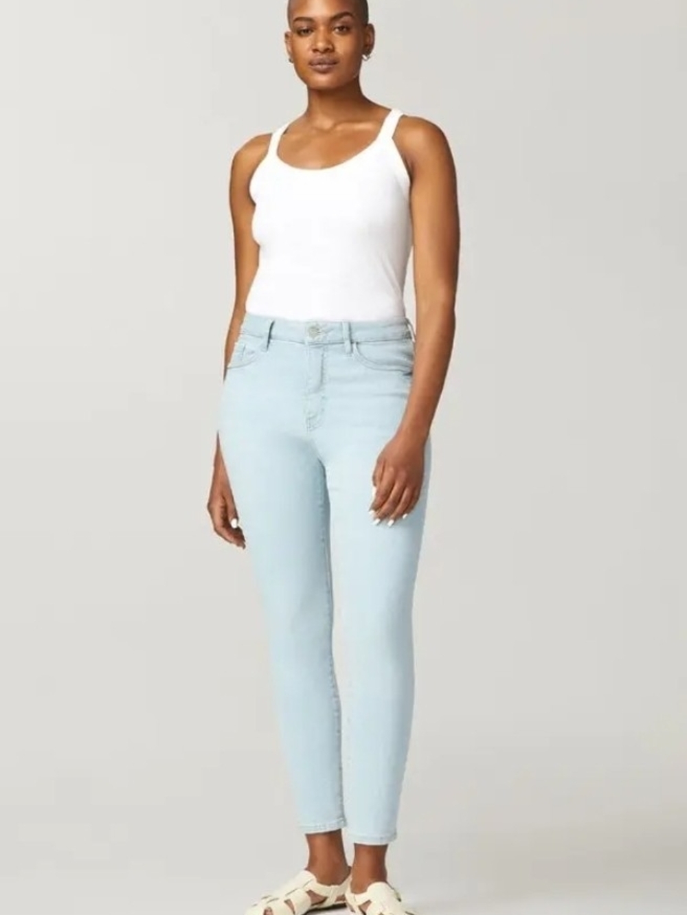 Warp + Weft Light Blue Ankle Skinny Jeans High Waisted Size 2/26